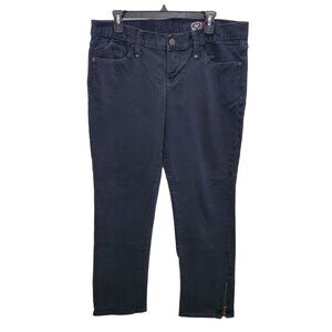 GAP 1969 Limited Edition Woman's Black Ankle Zip‎ Straight Leg Jeans Plus Sz 14R